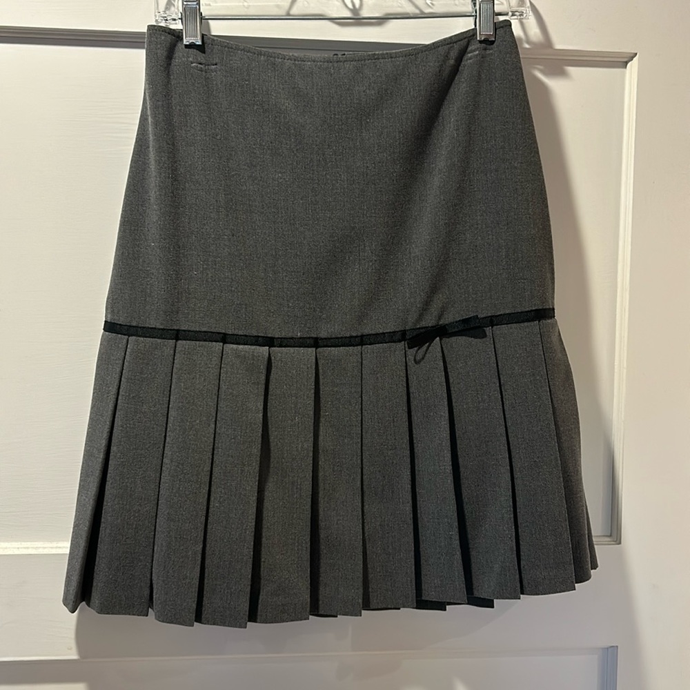 Chic Gray A-Line Skirt